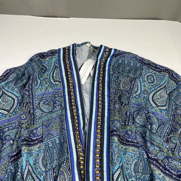 Soft Surroundings Miravelle Kimono Blouse Patchwork Draped Loose Fit Top S/M - Picture 3 of 11